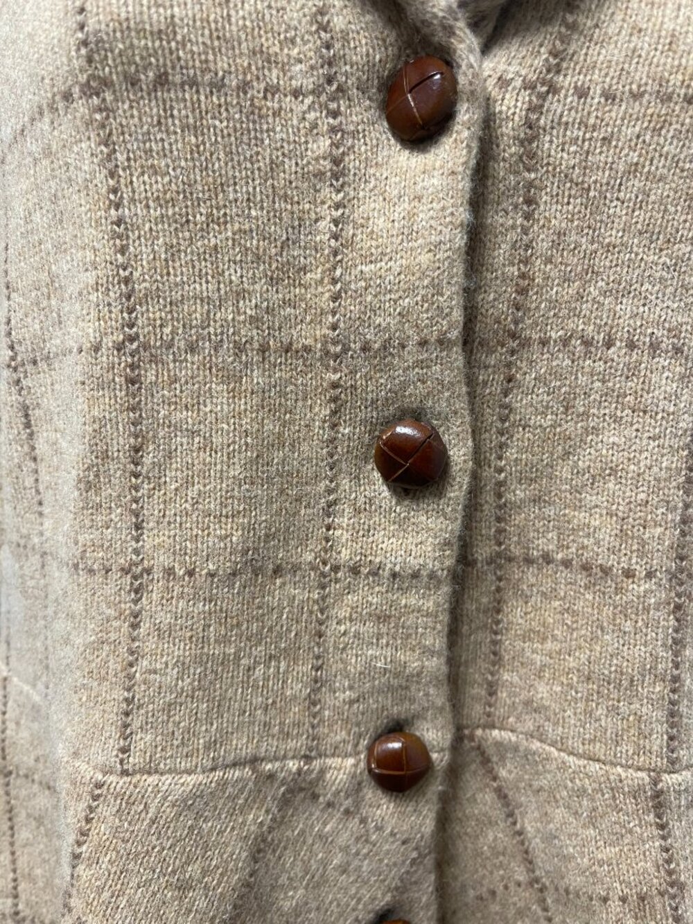 Vintage Lauren Ralph Lauren Lambswool Peplum Sweater Vest Petite Large - Picture 9 of 9